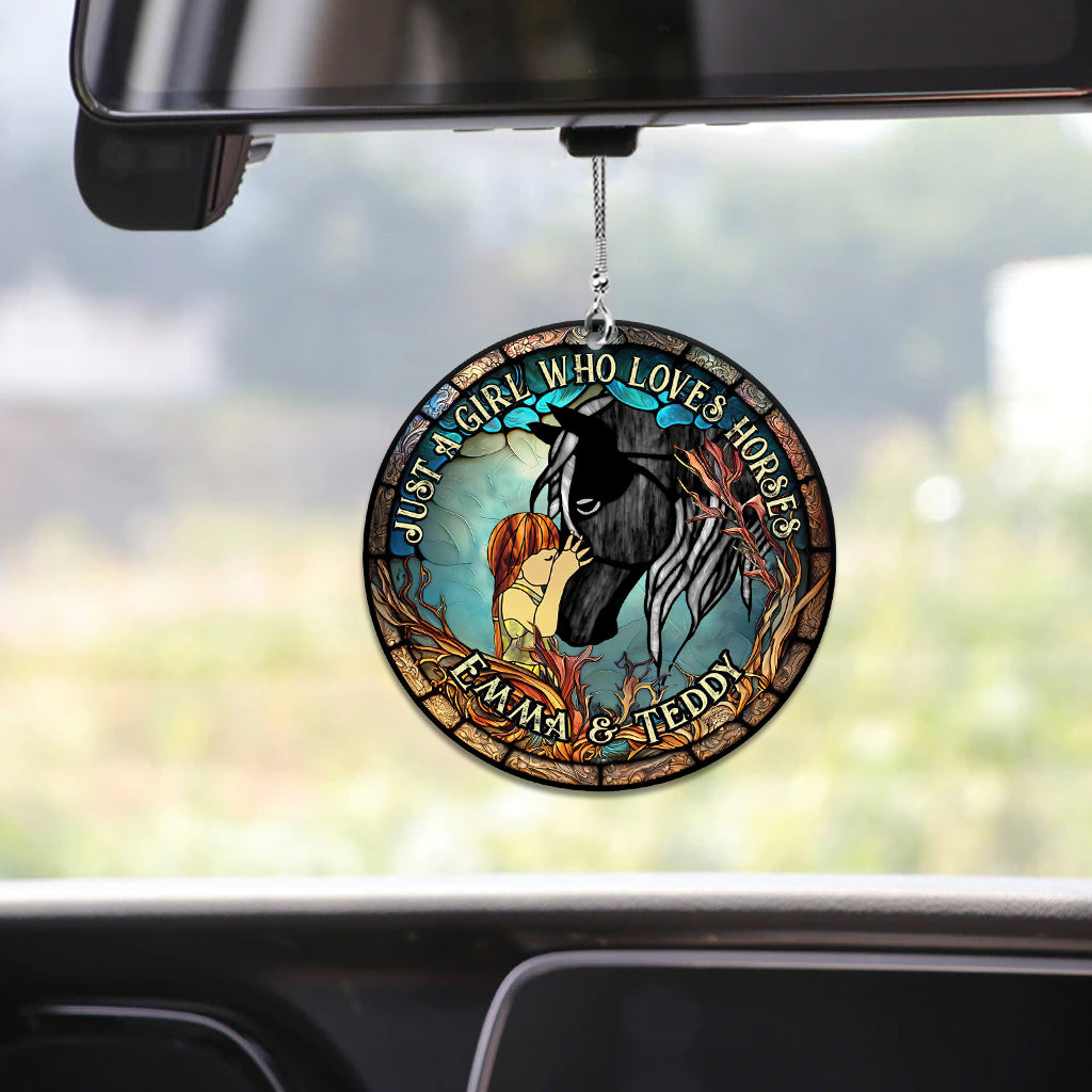 Just A Girl Who Loves Horses - Personalized Horse One-sided Car Ornament