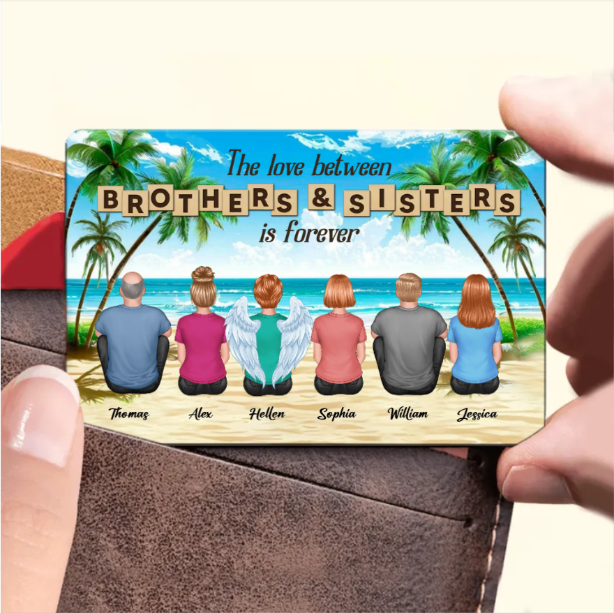 Personalized Brothers & Sisters Forever Poster or Canvas, Keychain, Plaque, Car Hanger,- Perfect Gift for Siblings, Memorial Keepsake