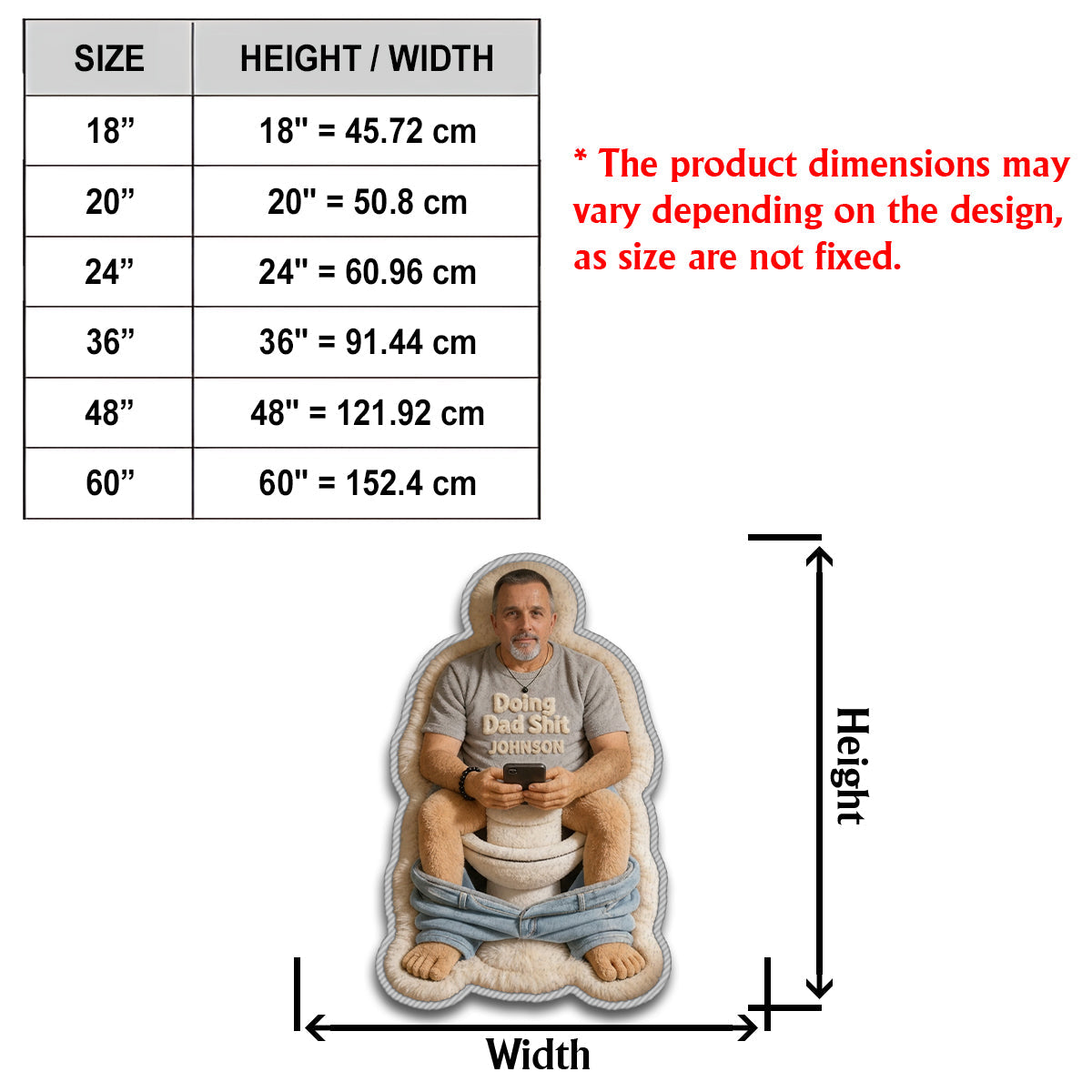 Custom Any Photo Doing Dad Shit - Personalized Father Non-Slip Tufted Rug