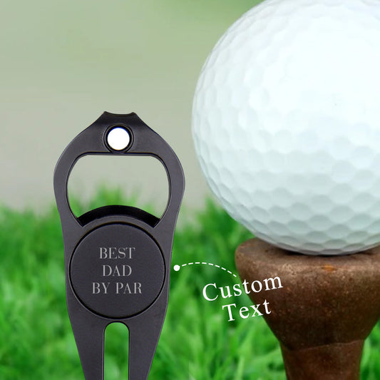 Best Dad/ Grandad/ Papa... By Par Bottle Opener - Golf gift for dad, him, boyfriend, husband, grandpa - Personalized Golf Fork Ball Marker