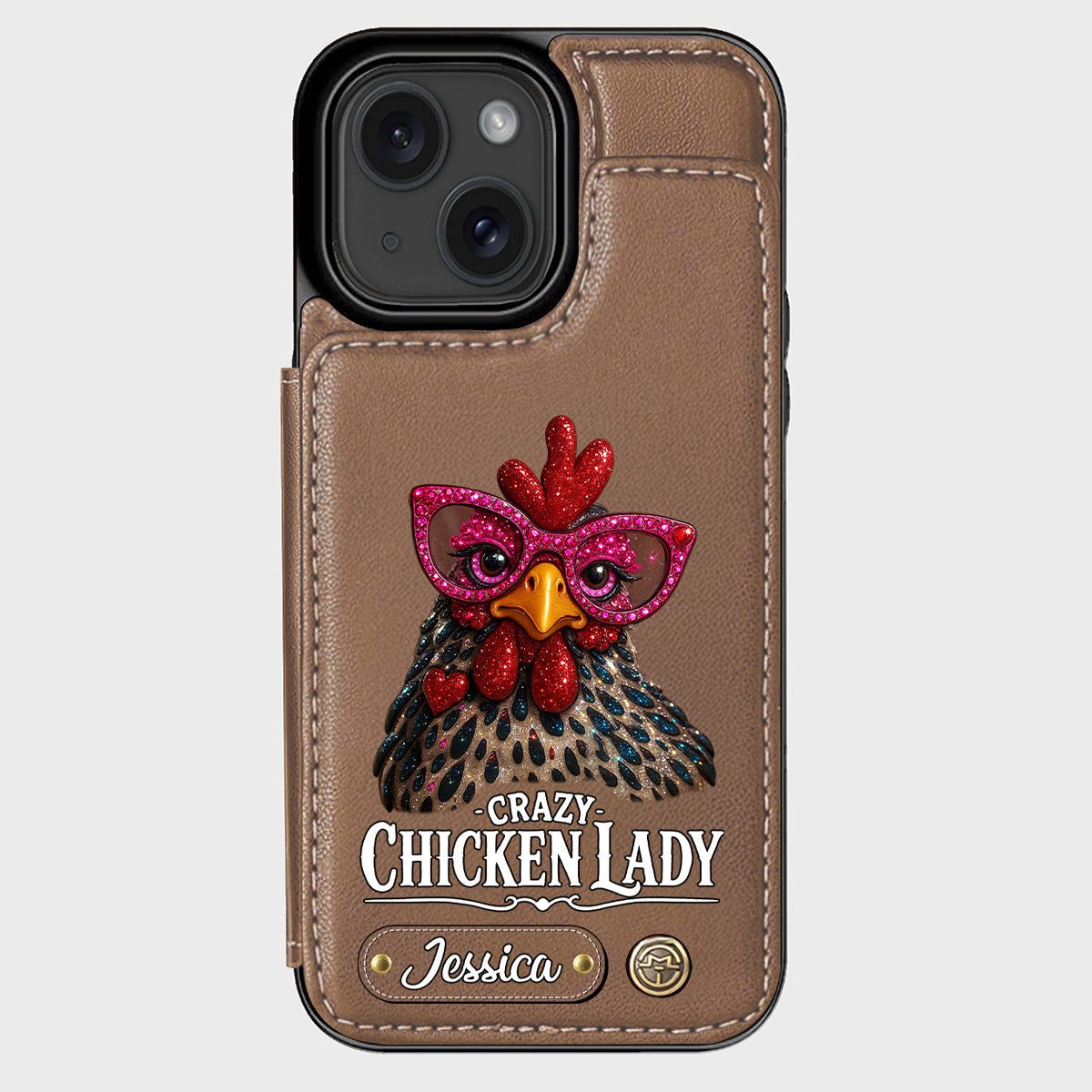Crazy Chicken Lady - Personalized Chicken Wallet Phone Case