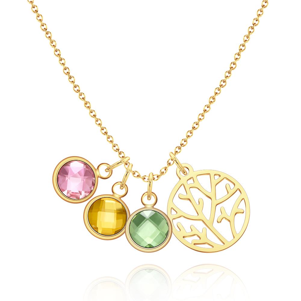 My Little Family - Personalized Family Gold/ Silver Birthstone Necklace