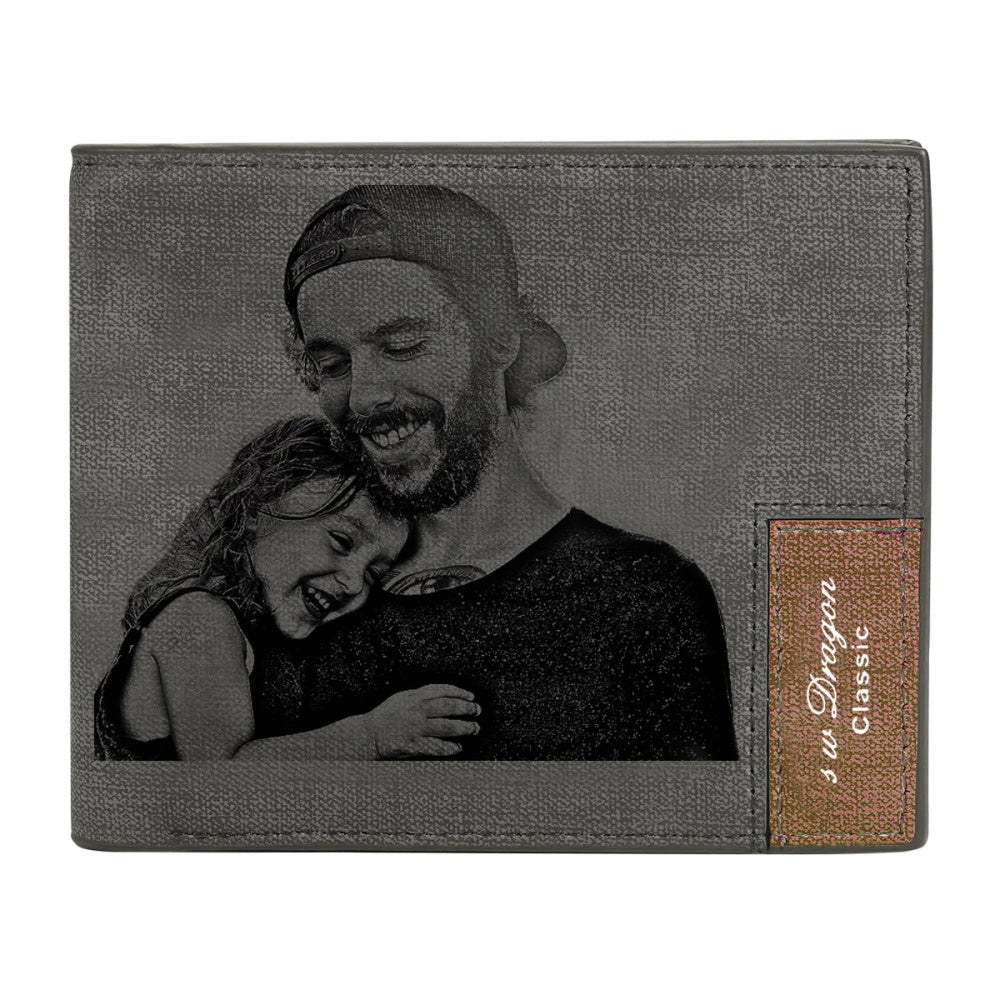 Any Photo And Text - Personalized Photo Bifold Wallet