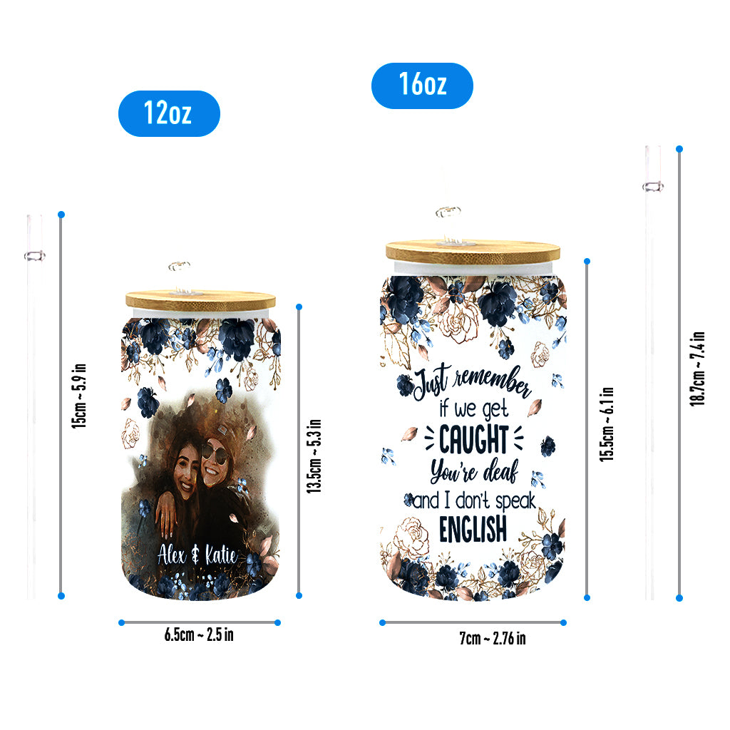 Apparently We’re Trouble - Personalized Bestie Can Glass