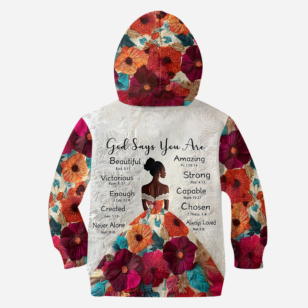 God Says You Are - Personalized African American All Over Shirt