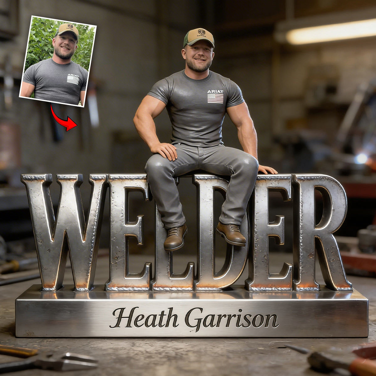 Custom Any Photo - Personalized Welder Custom Shaped Acrylic Plaque