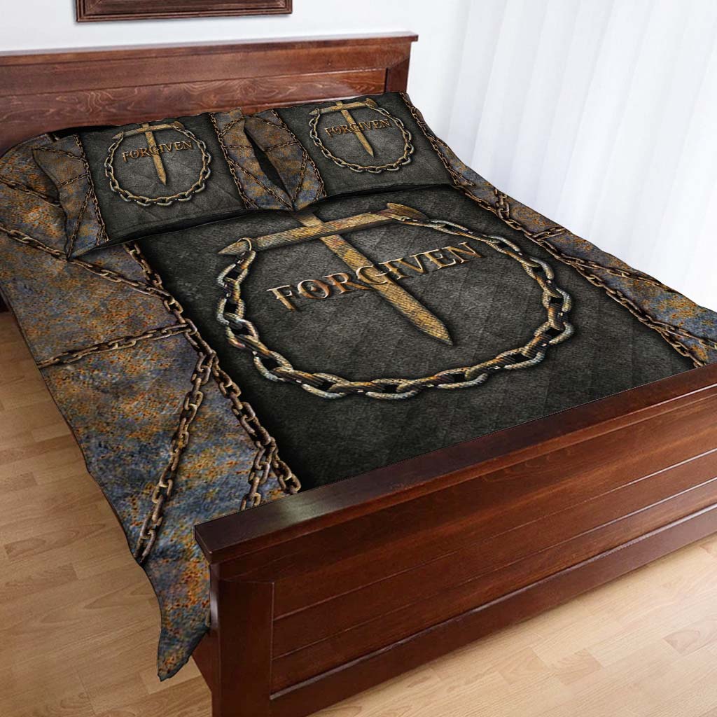 Forgiven - God 3D Pattern Print Quilt Bed Set