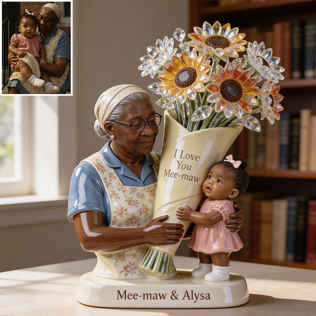 Grandma's Bouquet - Personalized Grandma Custom Shaped Acrylic Plaque