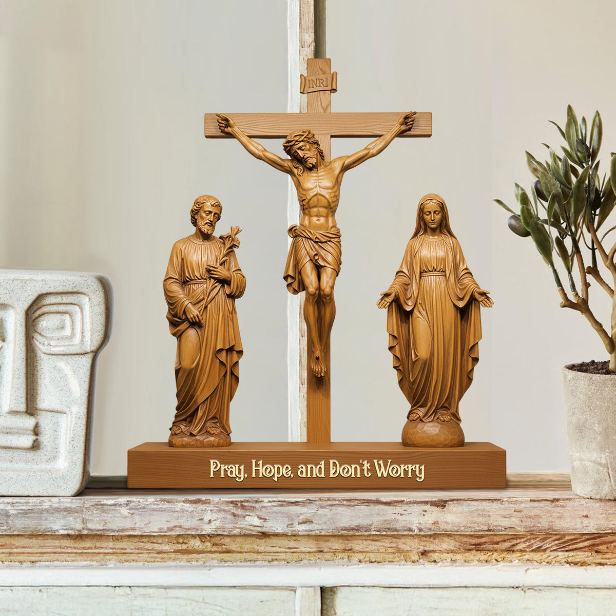 Catholic - Personalized Christian Custom Shaped Wood Plaque