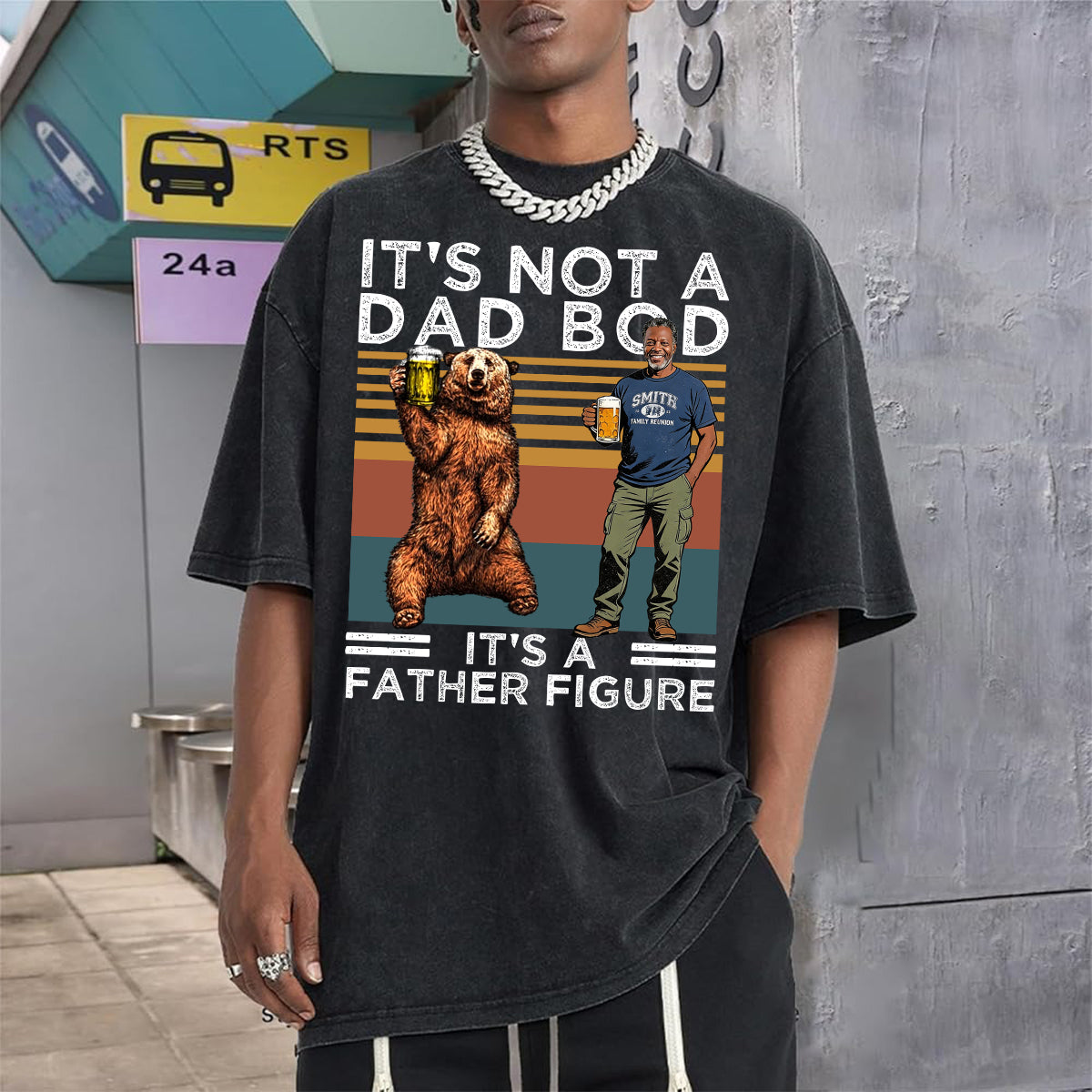 It's Not A Dad Bod Beer Bear - Personalized Father Wash T-Shirt