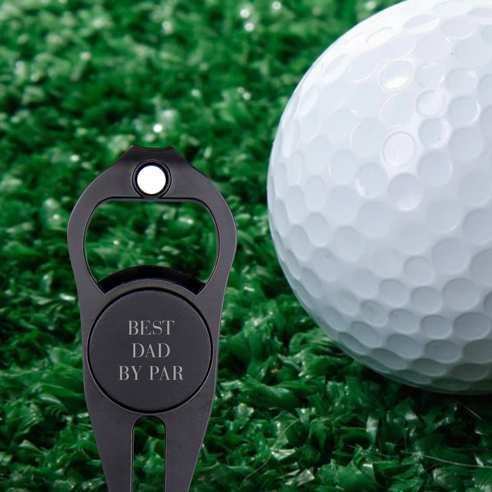 Best Dad/ Grandad/ Papa... By Par Bottle Opener - Golf gift for dad, him, boyfriend, husband, grandpa - Personalized Golf Fork Ball Marker