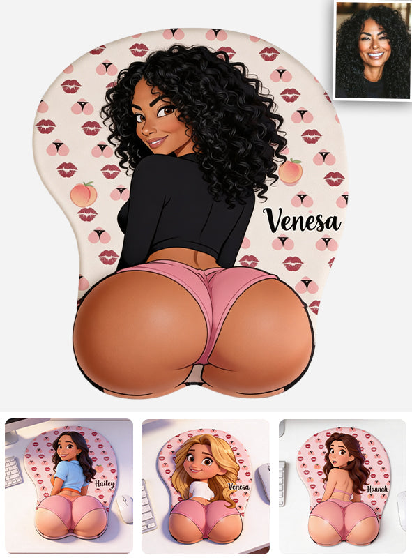 Funny Naughty Humor Gift for Colleague - Personalized Colleague 3D Mouse Pad