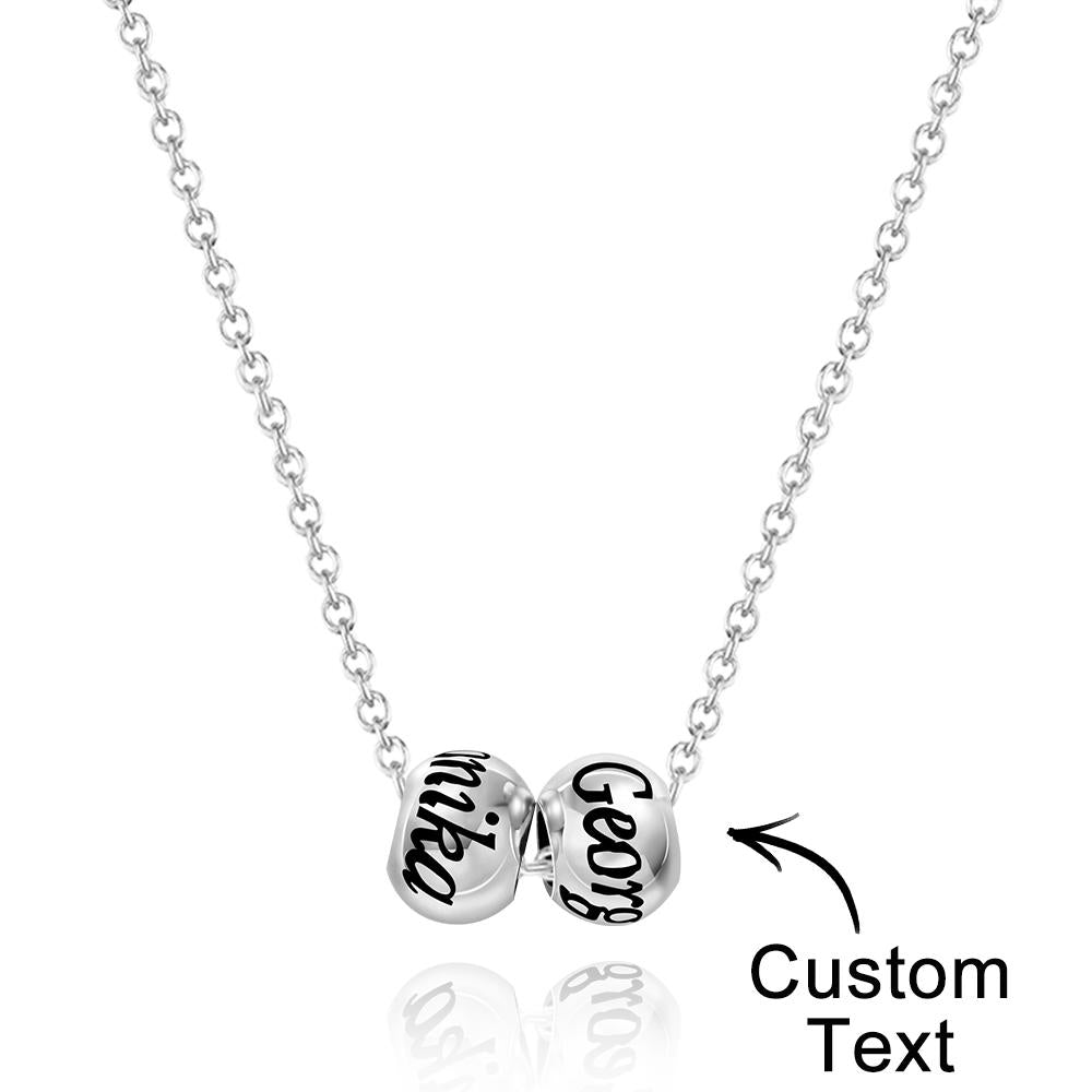Engraved Necklace Optional Bead Charm Optional Bead Charm - gift for who lost a loved one - Personalized Necklace