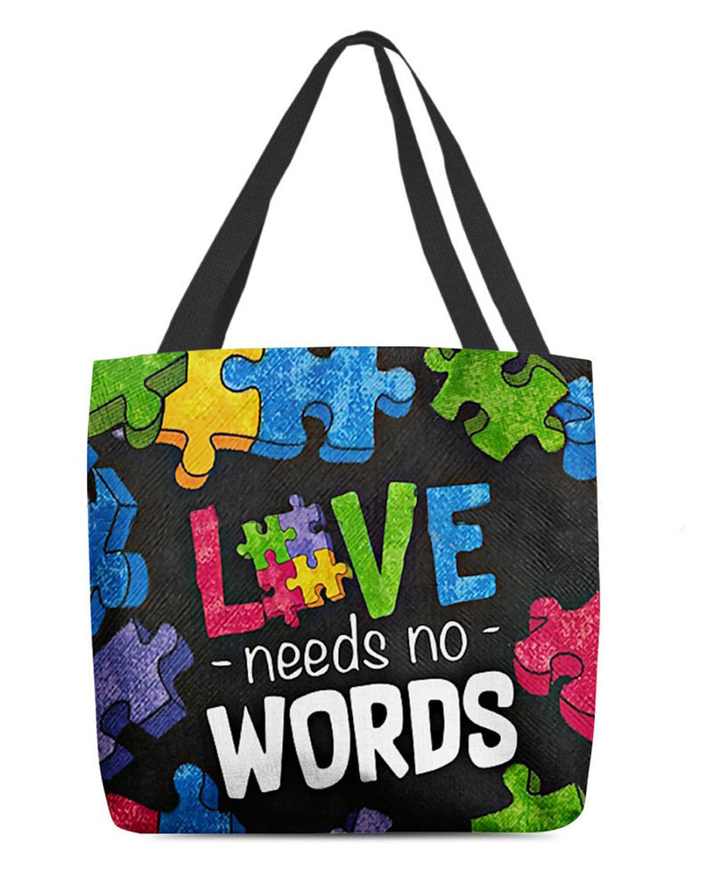 Autism Awareness : Love Needs No Words - Tote Bag 0921