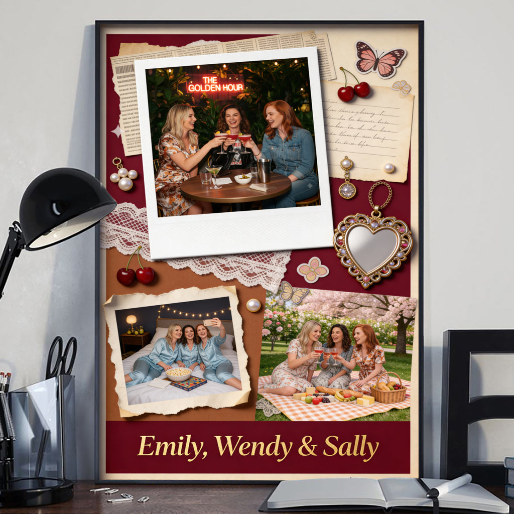 Any Photo Bestie Forever - Personalized Bestie Canvas And Poster