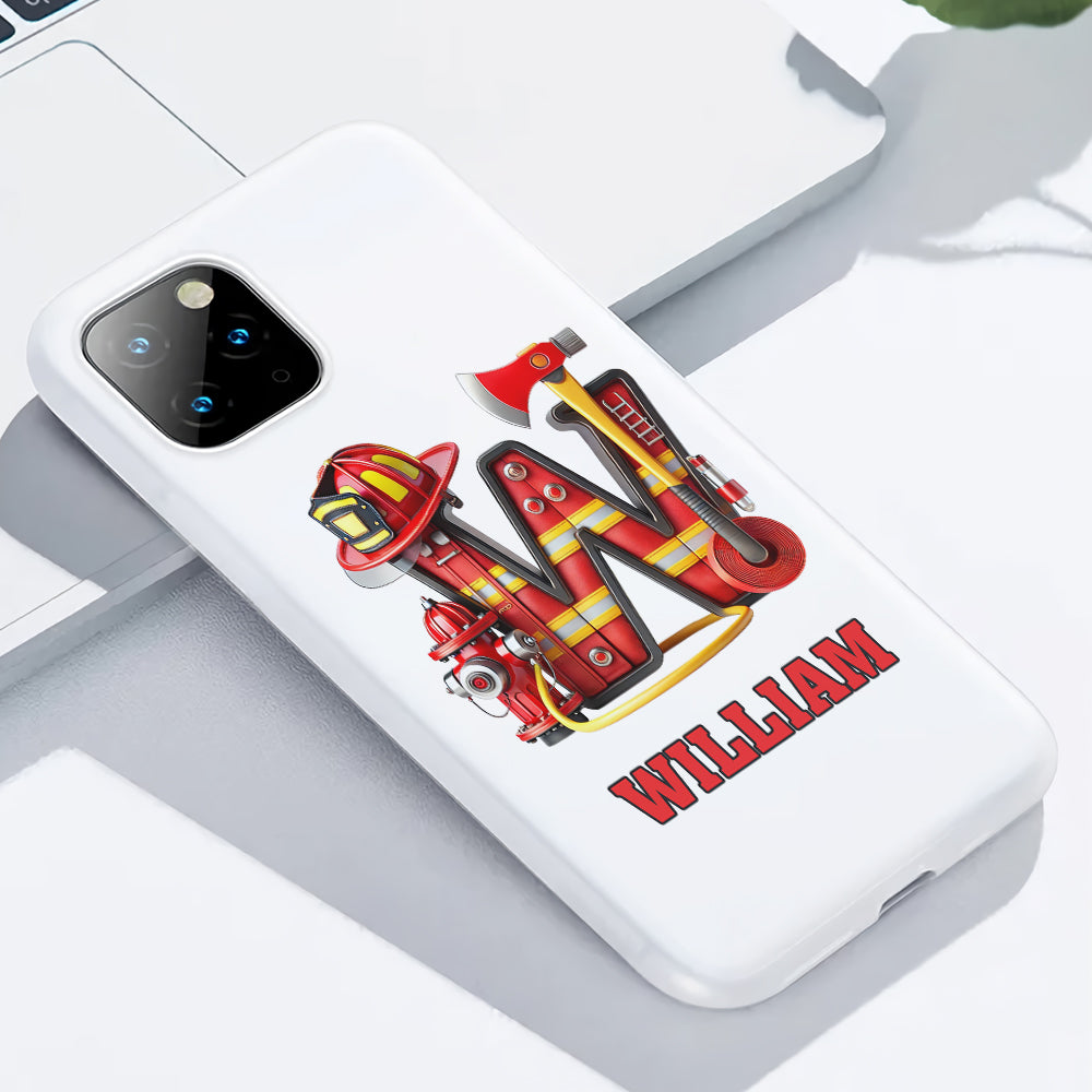 Alphabet Firefighter - Personalized Firefighter Full Print Phone Case