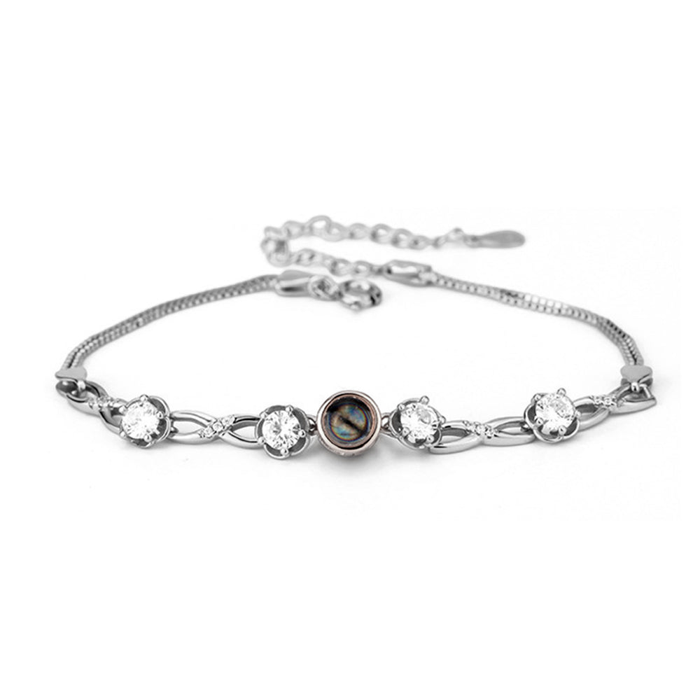 Personalized Flower Photo Projection Charm