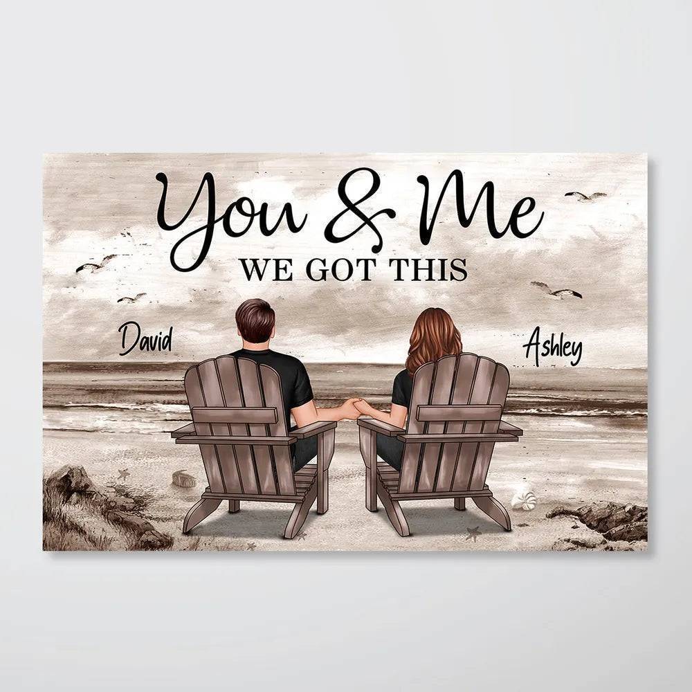Seaside Memories - Personalized Poster, Canvas, Car Hanger, Pillow, Wallet Card - Unique Gift for Couple, Husband, Wife, Dad, Mom