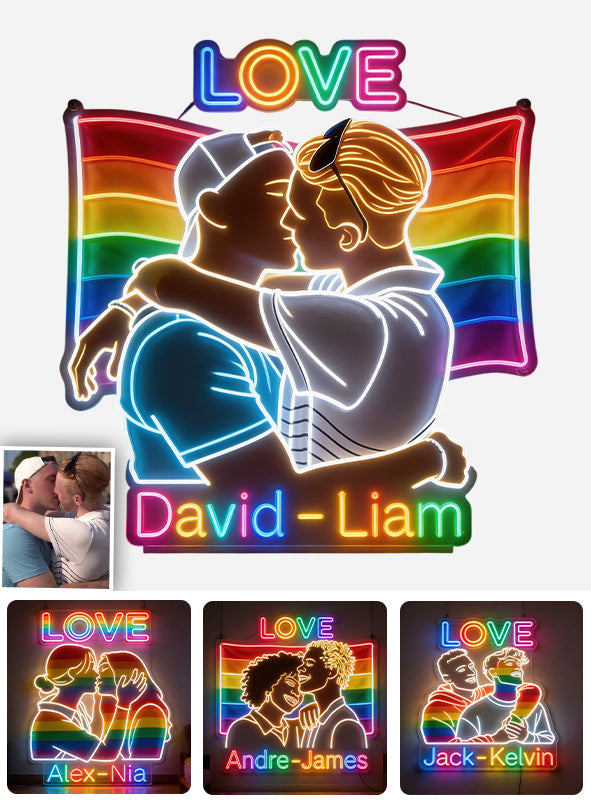 Love - Personalized LGBT Support LED Light Acrylic Sign