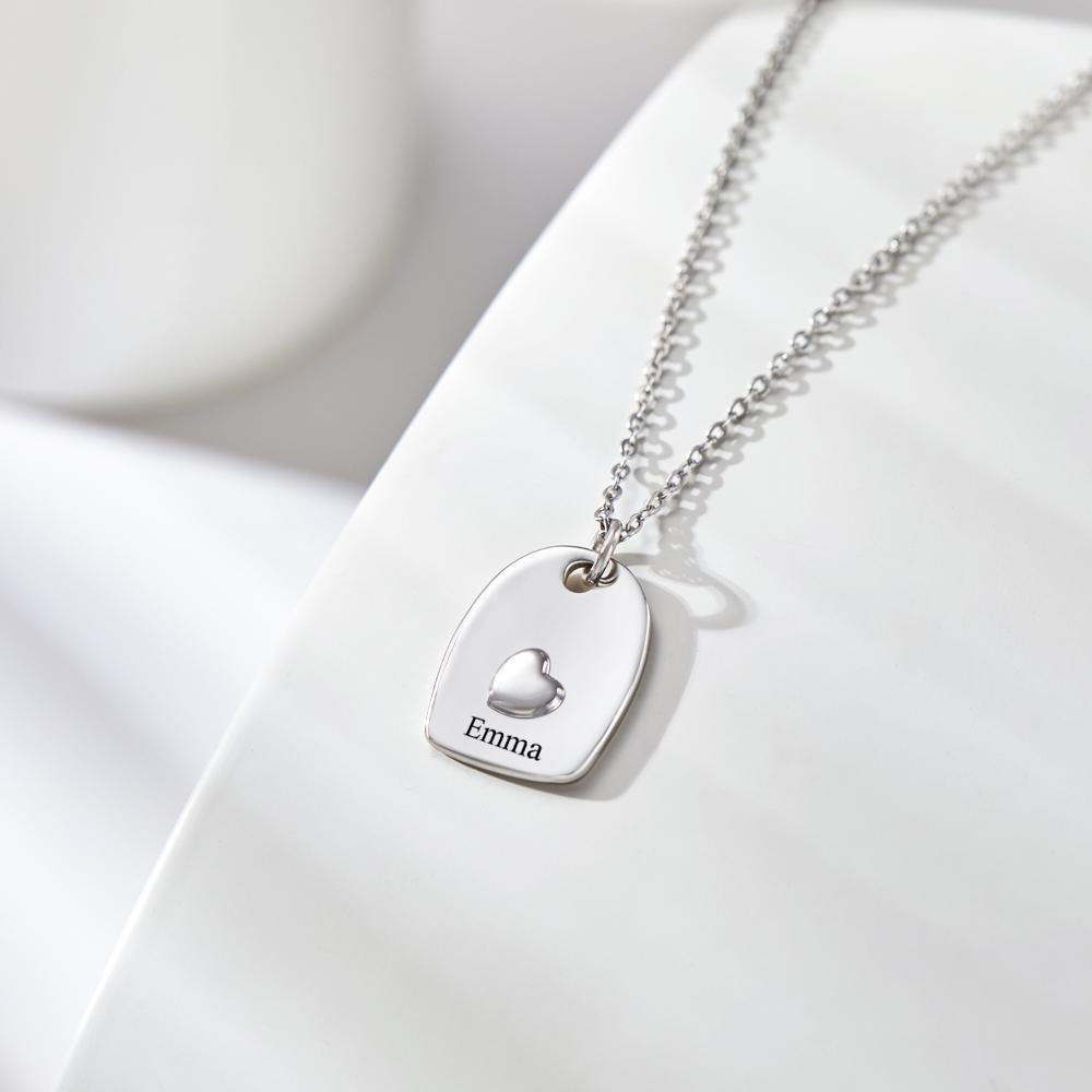 Couple Set - Personalized Couple Heart Matched Necklace Set