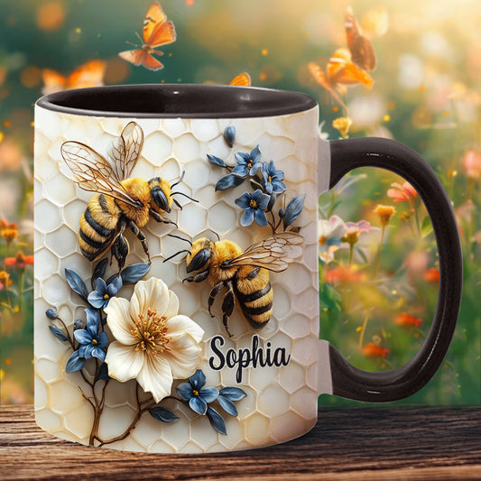 Bee Positive Bee Grateful Bee You - Personalized Gardening Accent Mug