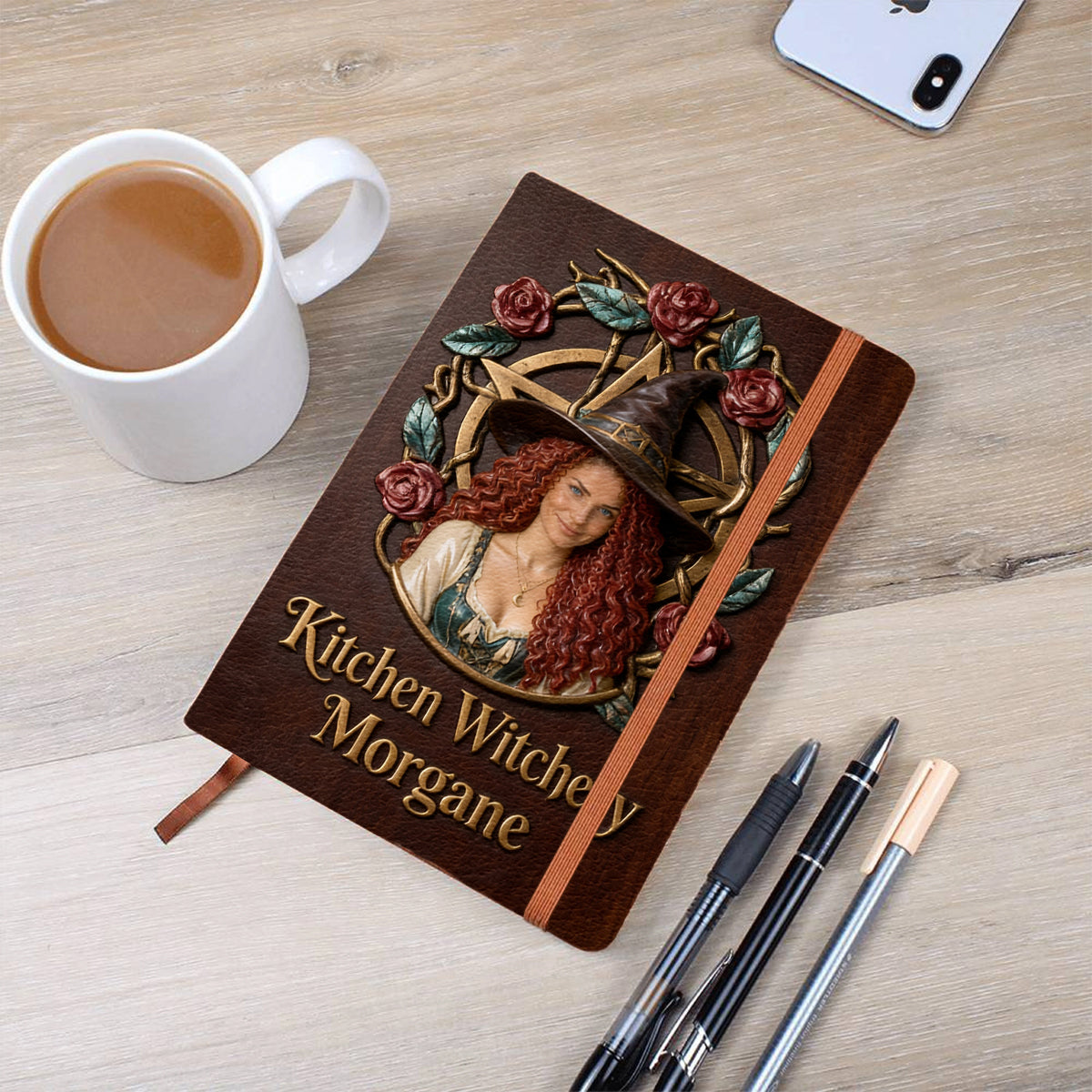 Enchanted Grimoire - Personalized Witch Leather Journal