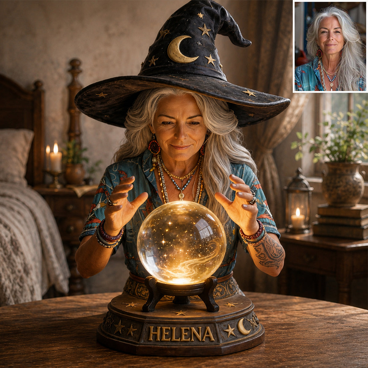 Light of Destiny - Personalized Witch Acrylic LED Night Light