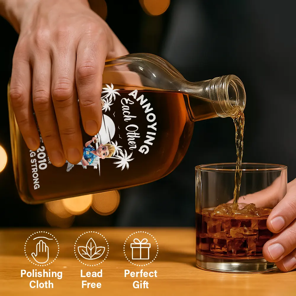 Funny Whiskey Bottle Kitchen Supplies Gift for Couples with Relaxed Sunset Theme, Perfect for Gifting