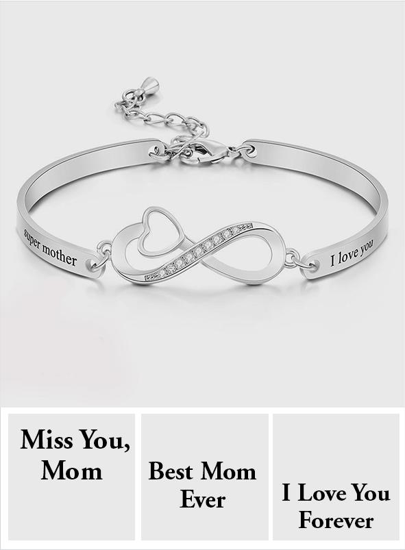 Any Names - Personalized Engraved Bracelet Infinity Symbol