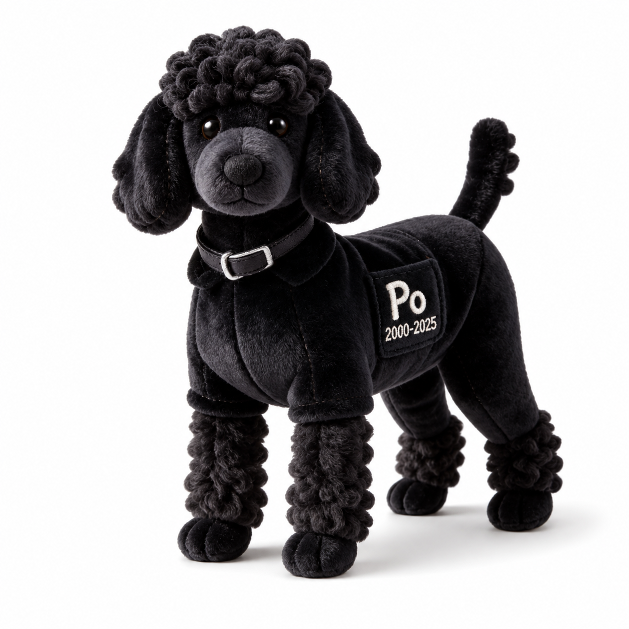 Custom Pet Memorial Standard Poodle Faux Fur Shaped Pillow - Personalized Dog Loss Remembrance Stuffed Animal, Sympathy Keepsake Gift for Cockapoo Labradoodle