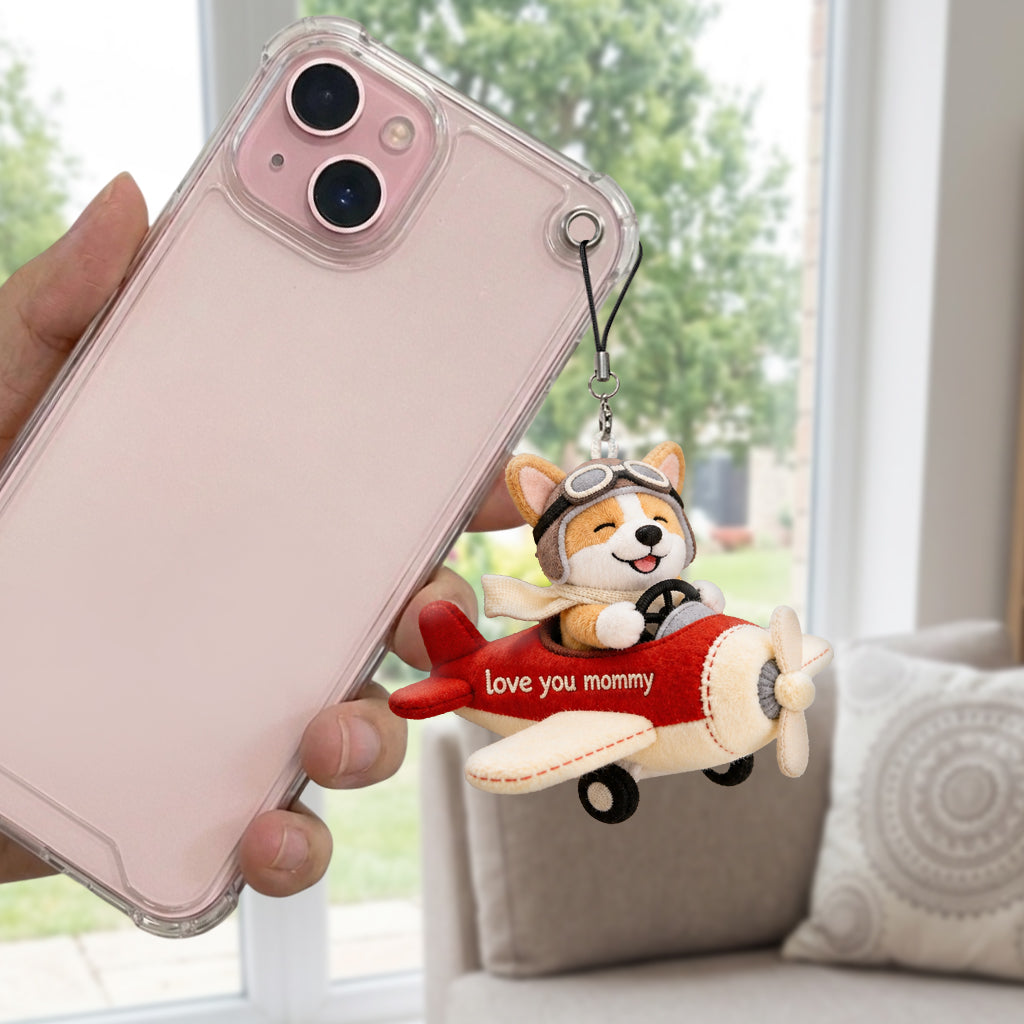Dog Lovers Gift Idea, Pet Mom - Personalized Dog Plush Keychain