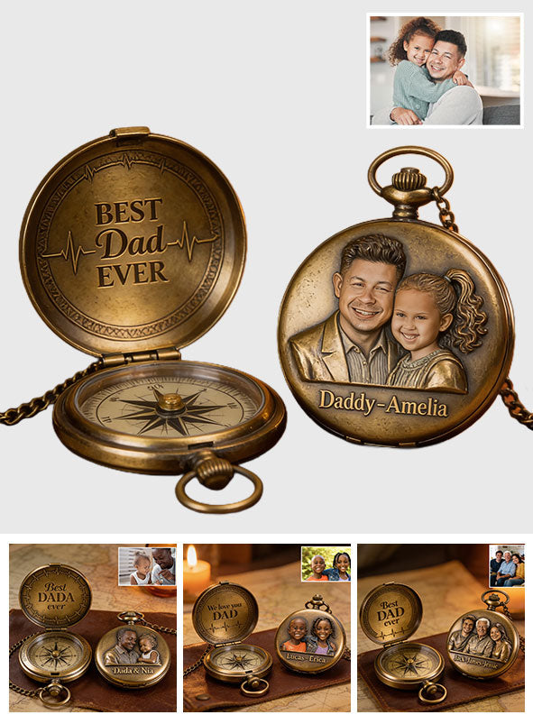 Best Dad Ever - Personalized Father Compass