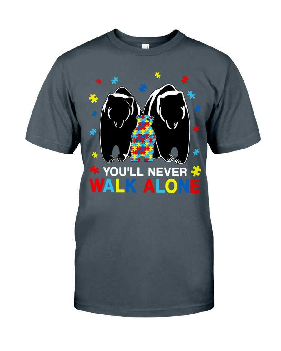 Autism You'll Never Walk Alone - Autism Awareness T-shirt and Hoodie 0921