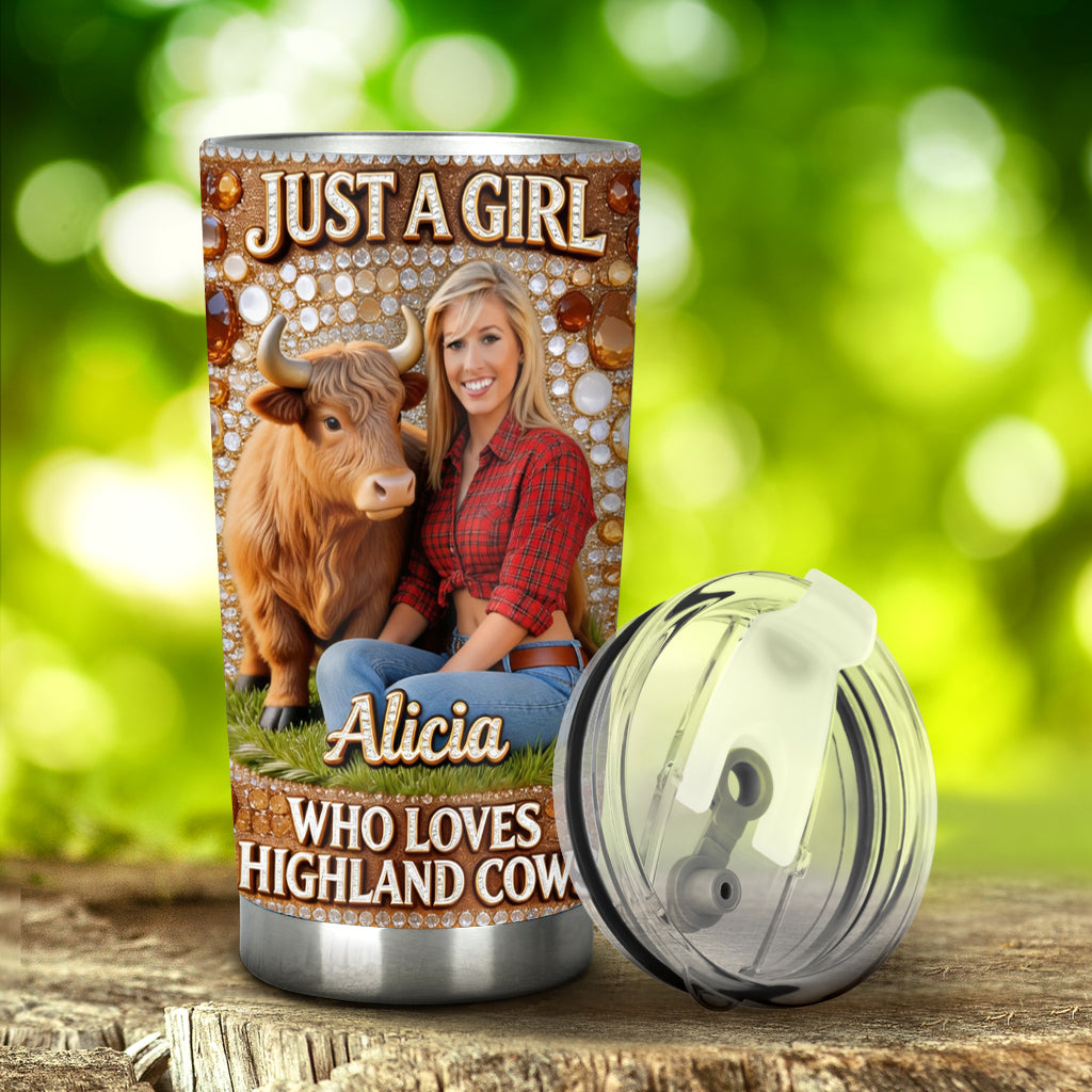 Just A Girl Who Loves Highland Cows - Personalized Highland Cow Tumbler
