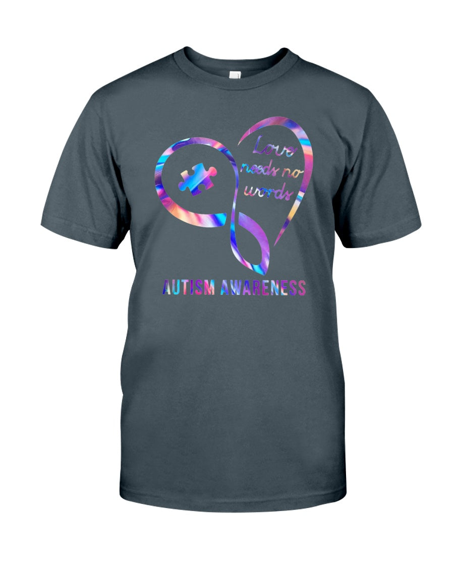 Autism Awareness Love Needs No Words - Autism Awareness T-shirt and Hoodie 0921