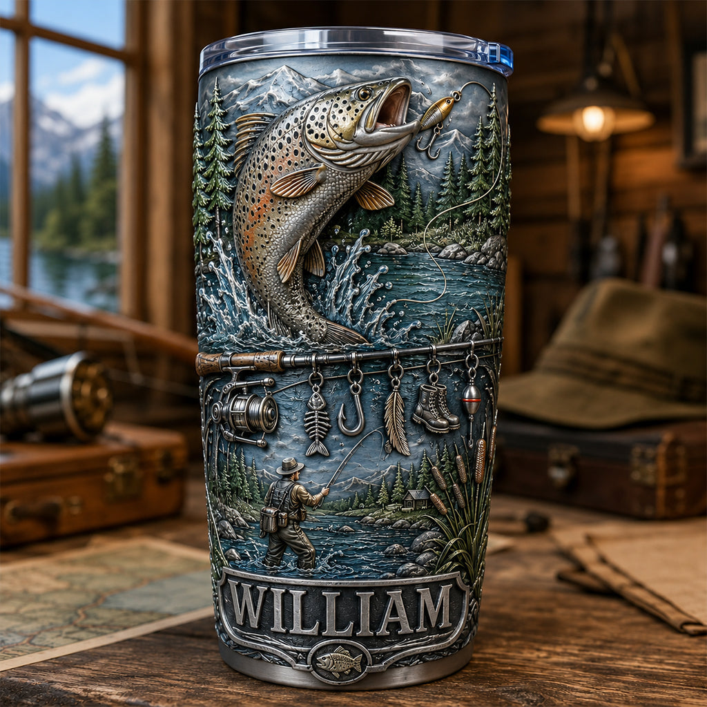 Gone Fishing - Personalized Fishing Tumbler