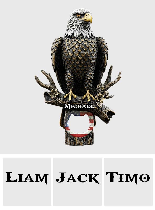 Bald Eagle - Personalized Bald Eagle Bottle Opener
