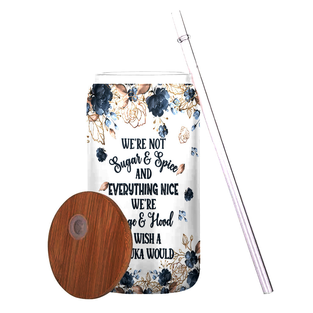 Apparently We’re Trouble - Personalized Bestie Can Glass