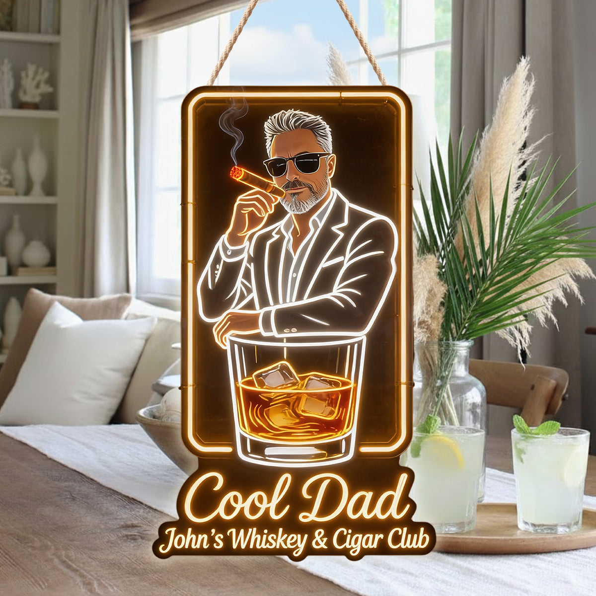 Cool Dad - Personalized Father LED Light Acrylic Sign
