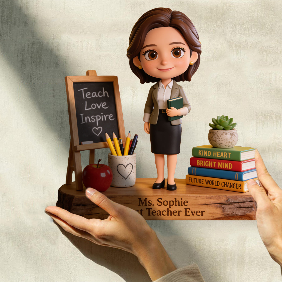 Any Photo - Personalized Teacher Custom Shaped Wood Plaque