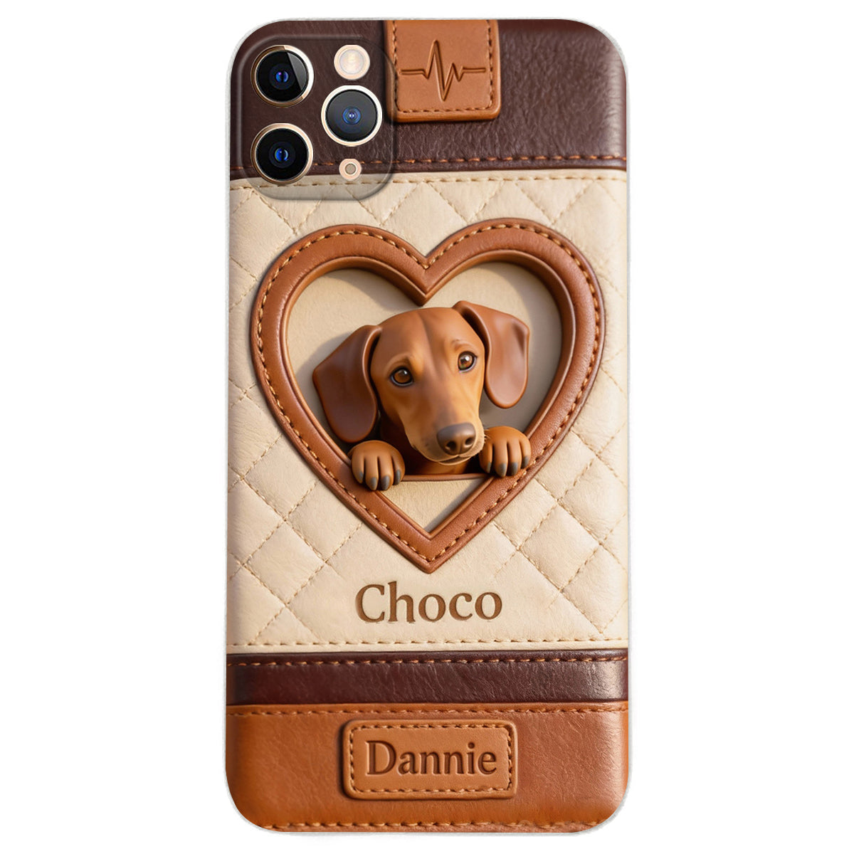 Custom From Any Photo - Personalized Dog Leather Phone Case