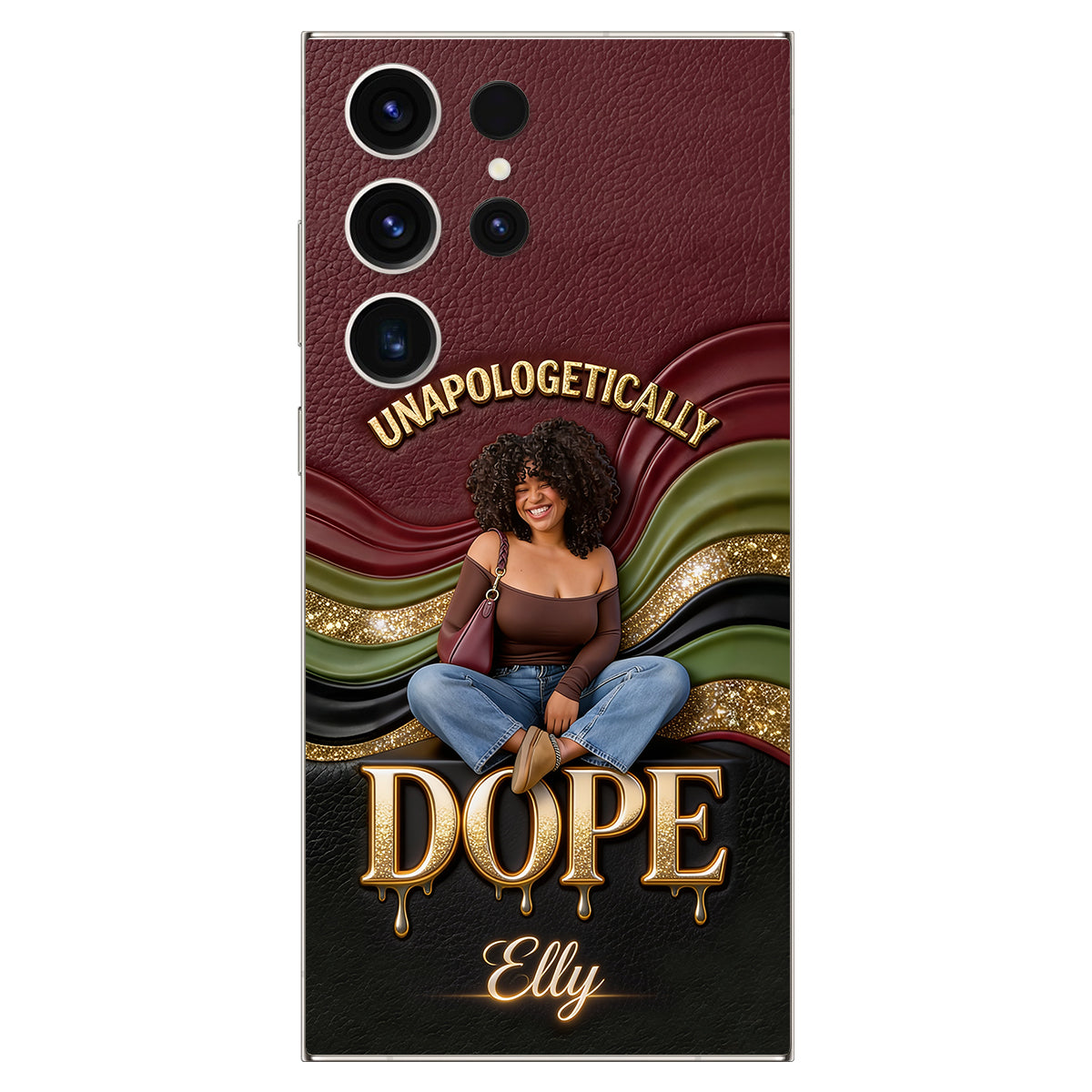 Happy Juneteeth, Black History, Black Pride - Personalized African American 3D Embossed Leather Phone Case