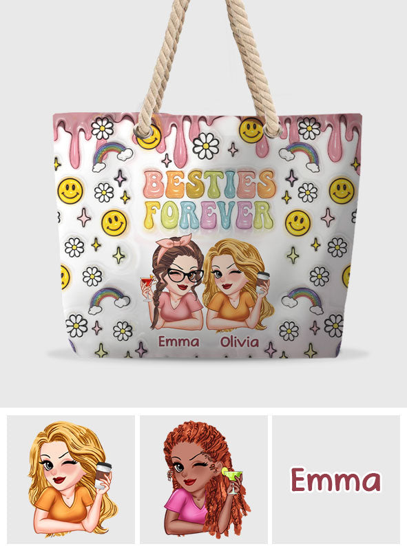 Besties Forever - Personalized Bestie Beach Bag