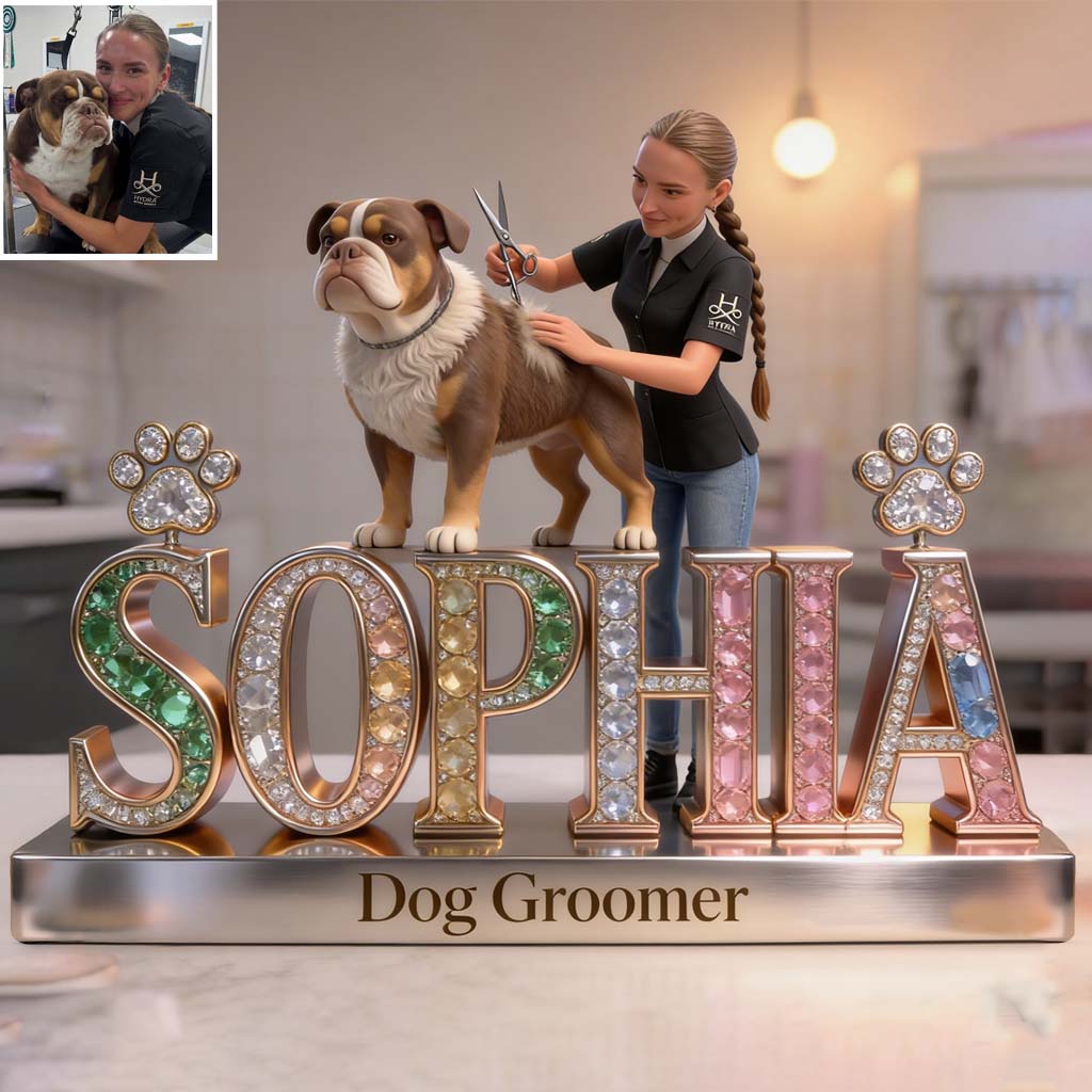 Groomer's Life - Personalized Dog Groomer Custom Shaped Acrylic Plaque