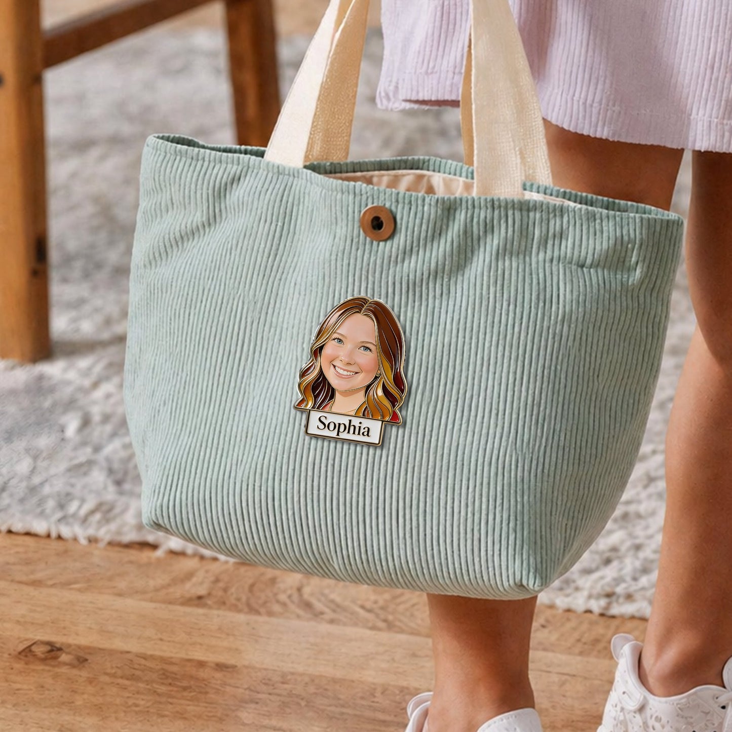 Custom Any Photo Funny Gift For Dad, Grandpa - Personalized Father 3D Embossed Enamel Pin