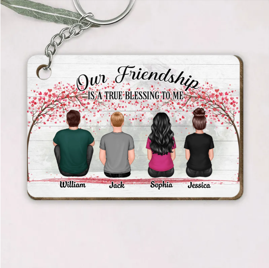 Friendship Back View Design - Personalized Poster, Pillow, Wall Art, Home Decor, Unique Gift for Friends