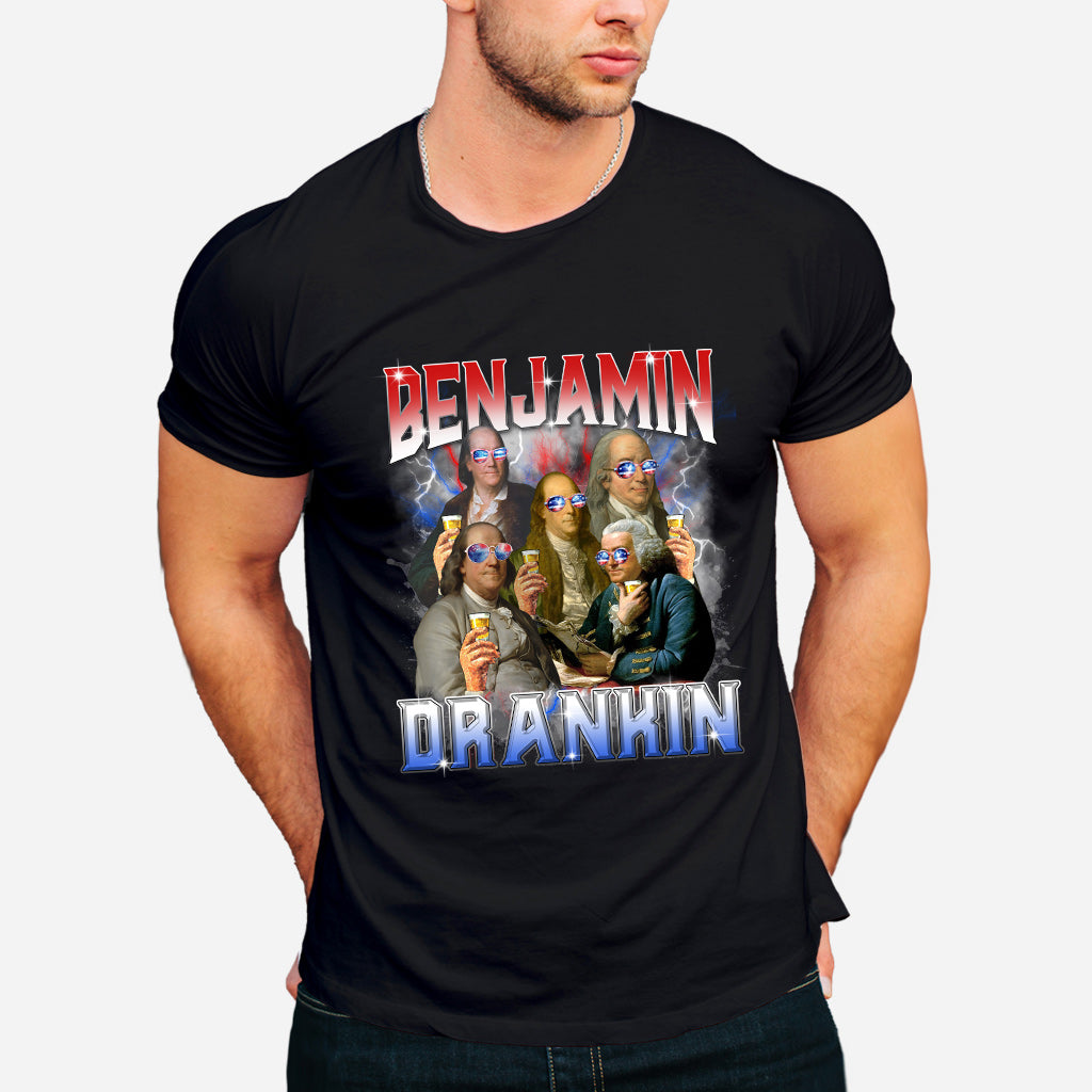 Benjamin Drankin Bootleg Rap Vintage Style - Patriot T-shirt And Hoodie