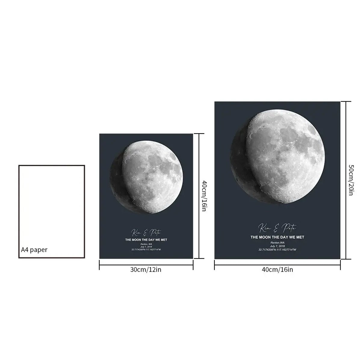 Custom Moon Phase And Message - Personalized Mother Moon Phase Poster