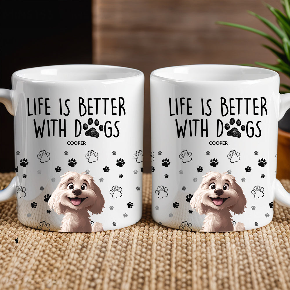 Adorable Dog-Themed Ceramic Mug, Adding Warmth and Joy to Your Day