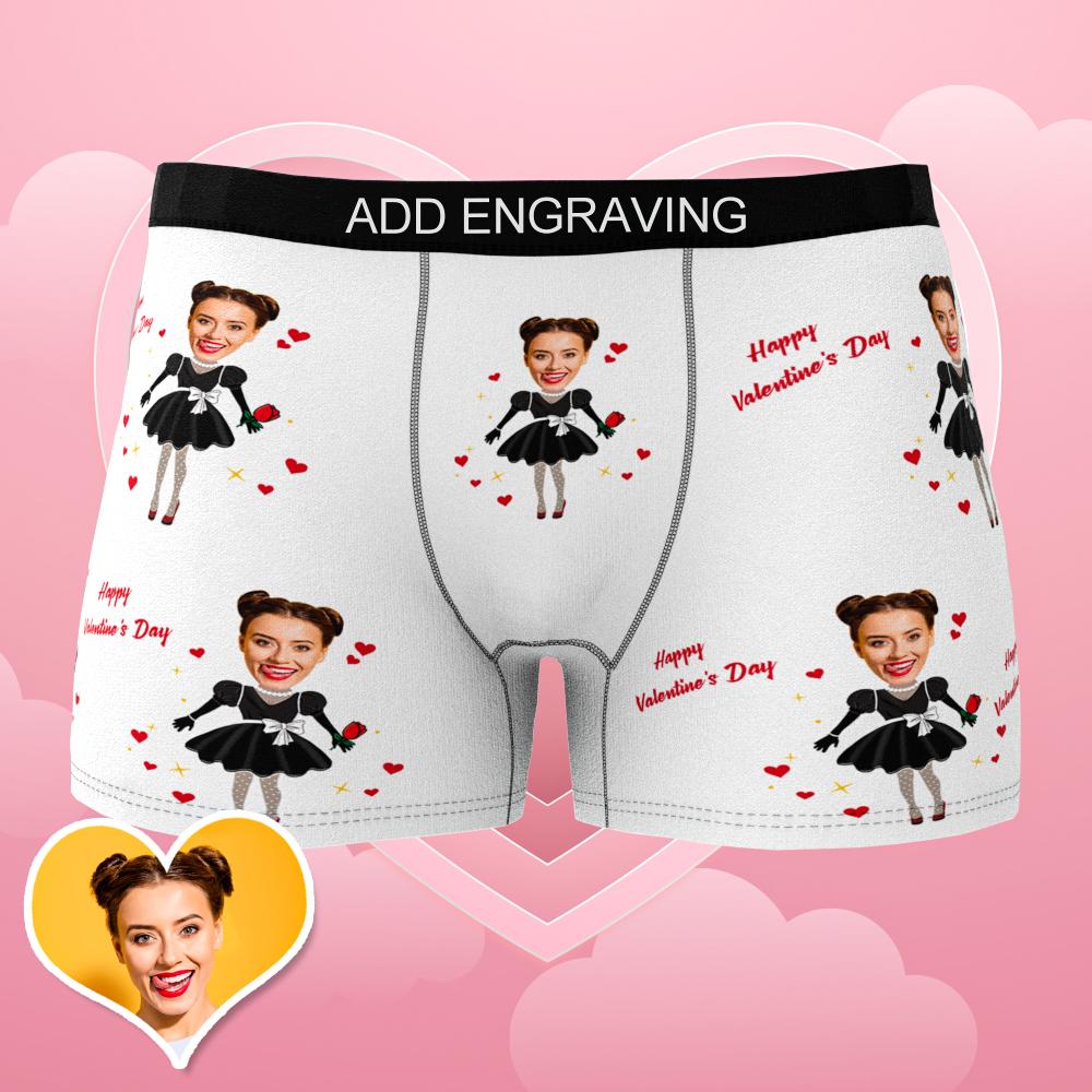 Custom Wife Or Girlfriend Face Boxers AR View - Personalized Couple Men's boxer briefs